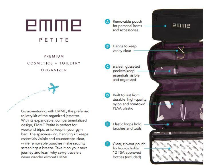 EMME Complete Set - Cosmetic and Toiletries Travel Bags