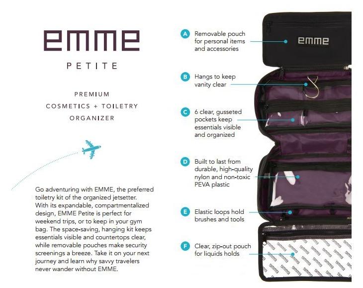 EMME Petite - Small Cosmetics and Toiletries Travel Bag